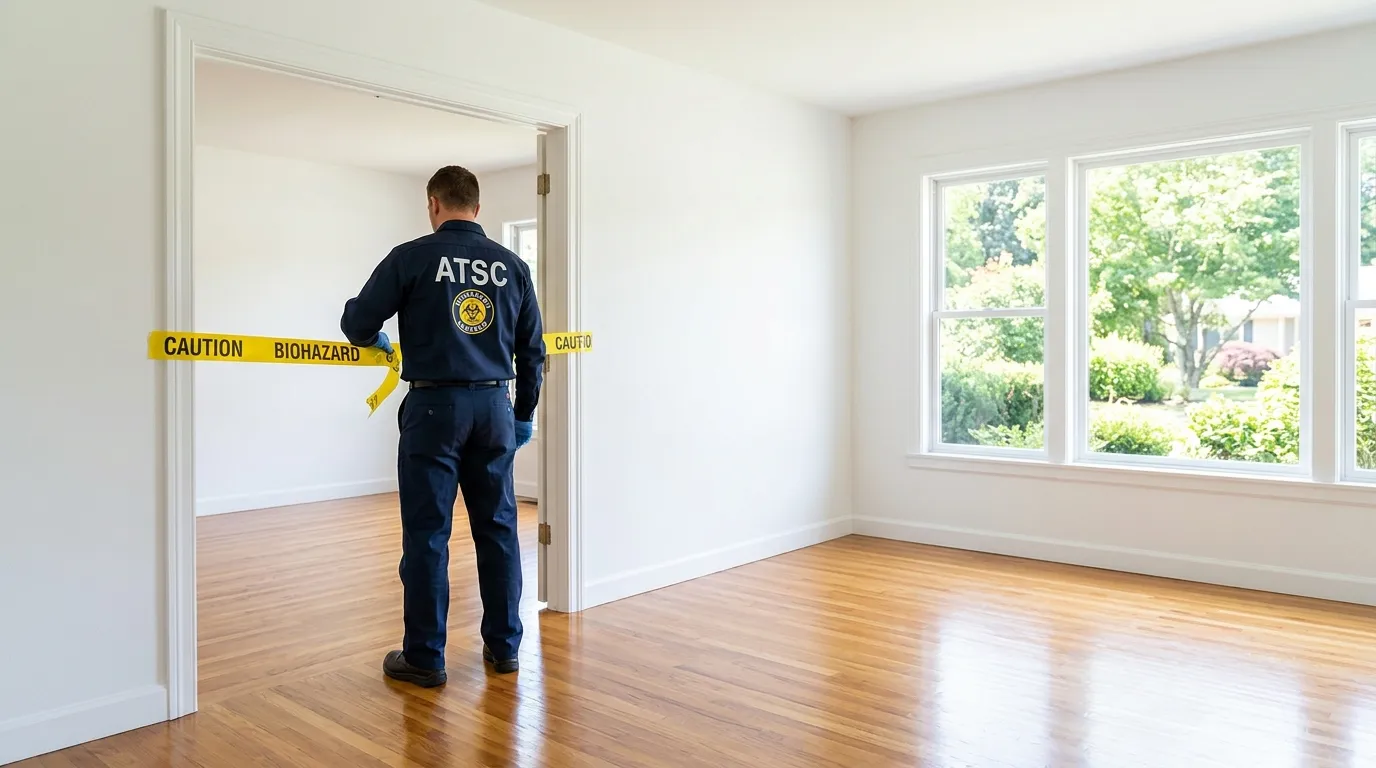 Certified biohazard cleanup crew performing Trauma Scene Cleanup in Georgetown